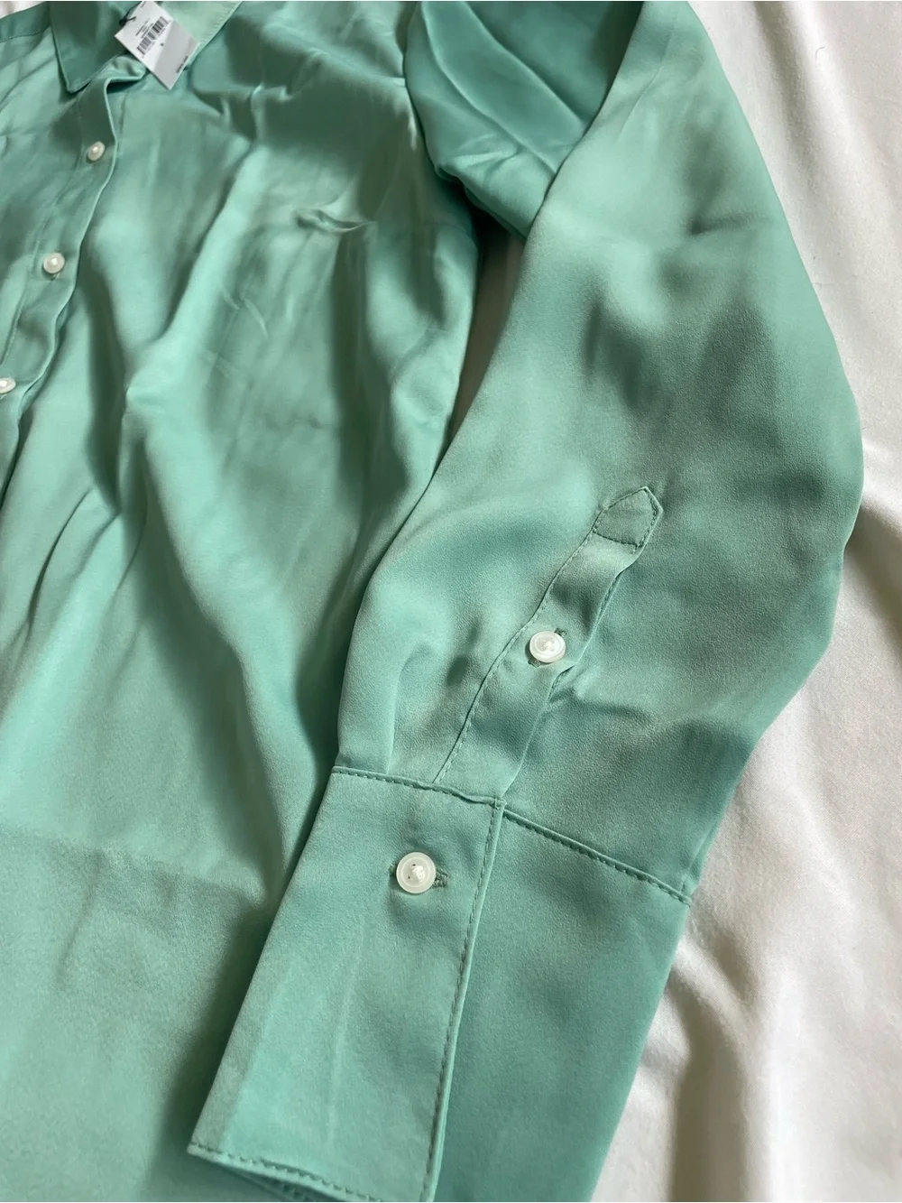Banana Republic Mint Green Long-Sleeve Button-Up Shirt
